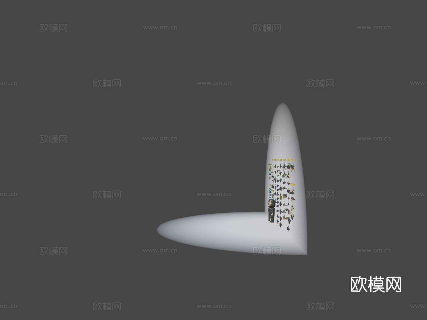 资产武器现代3d模型