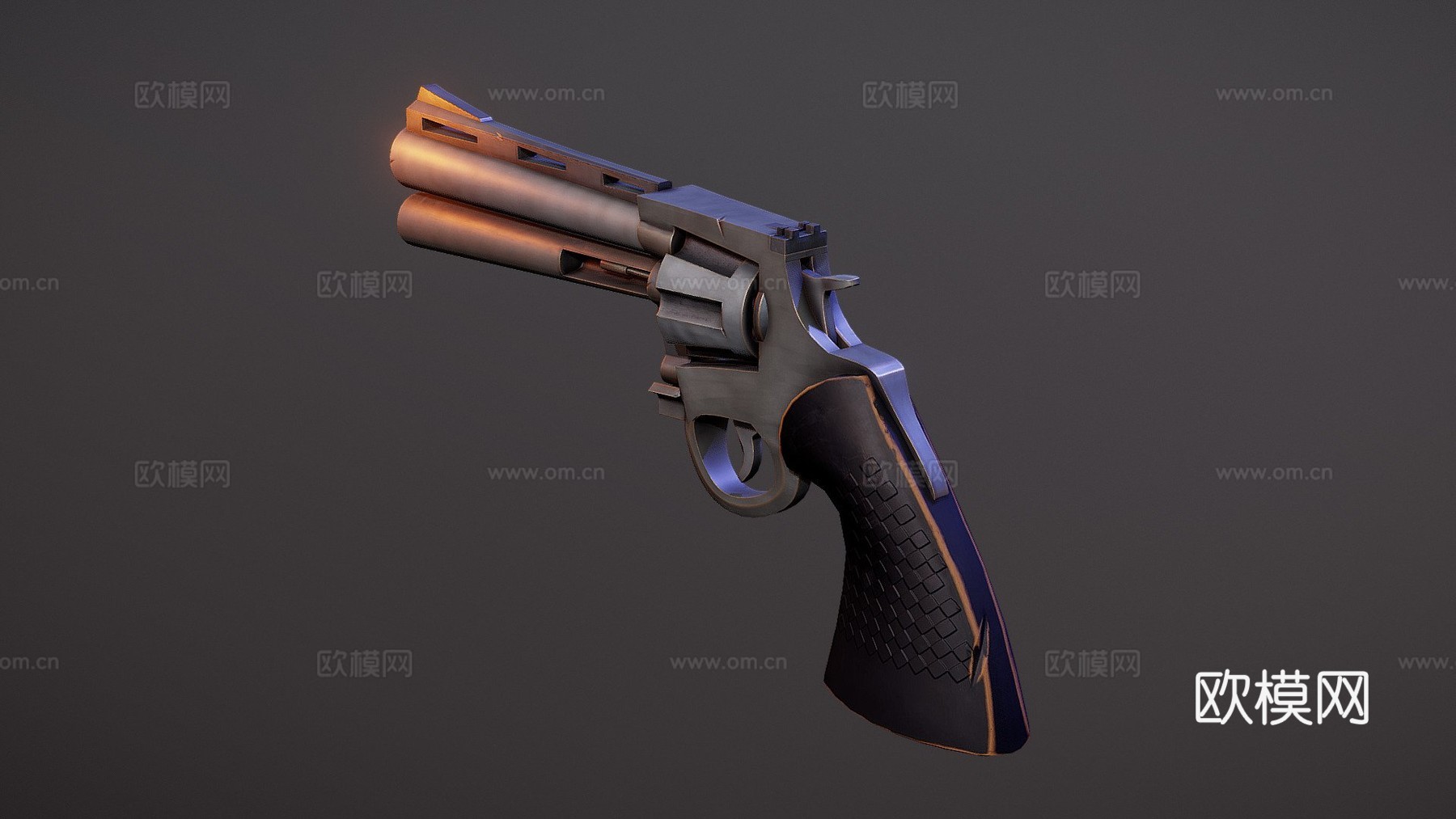 风格化马格南左轮3d模型