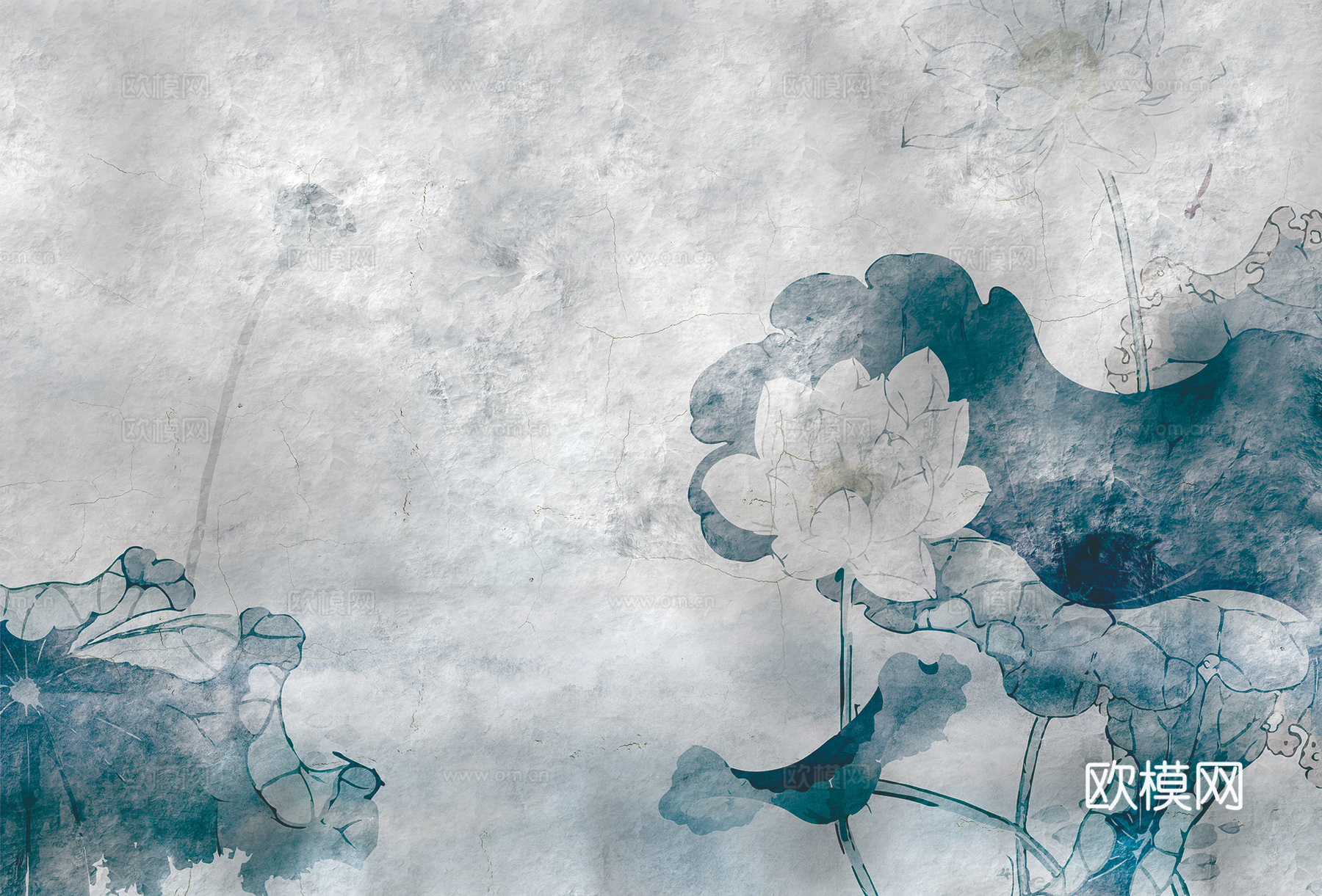 中式山水 水墨 书法字画