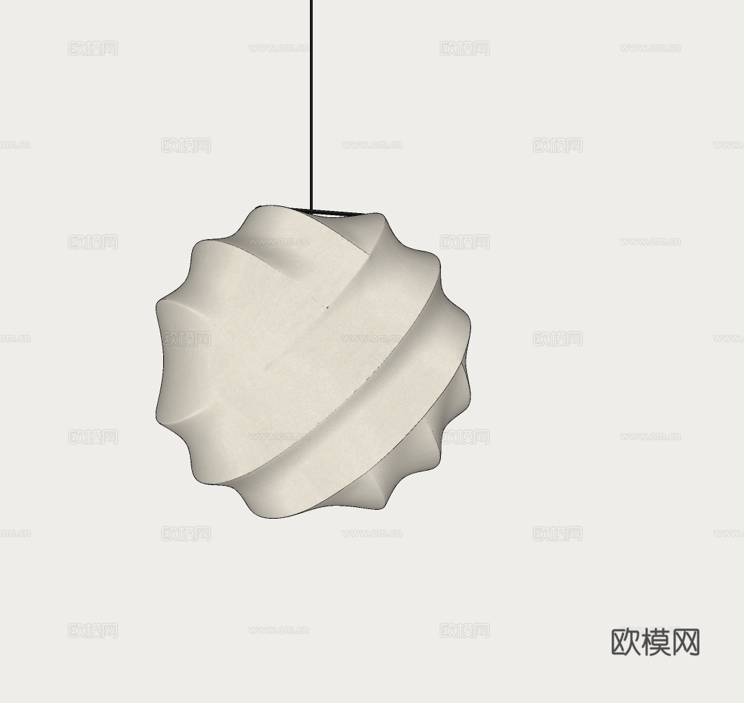 侘寂风吊灯 日式吊灯 民宿装饰吊灯 极简餐厅吊灯su模型