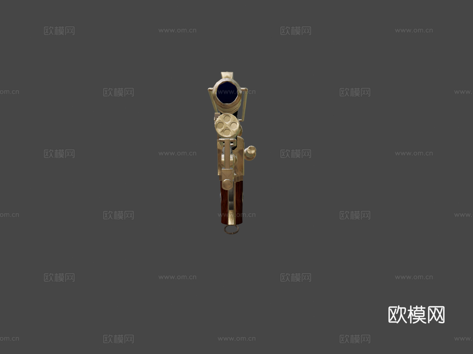蒸汽朋克手枪3d模型