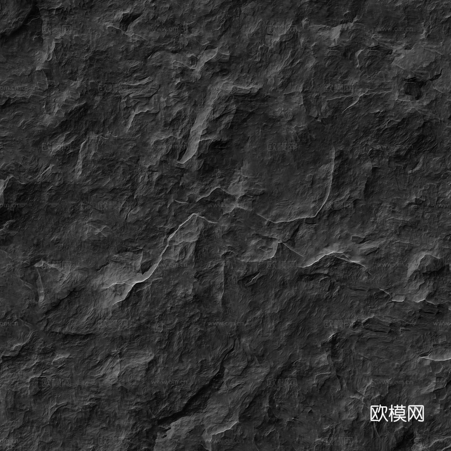 高清黑色凹凸纹理岩石文化石贴图