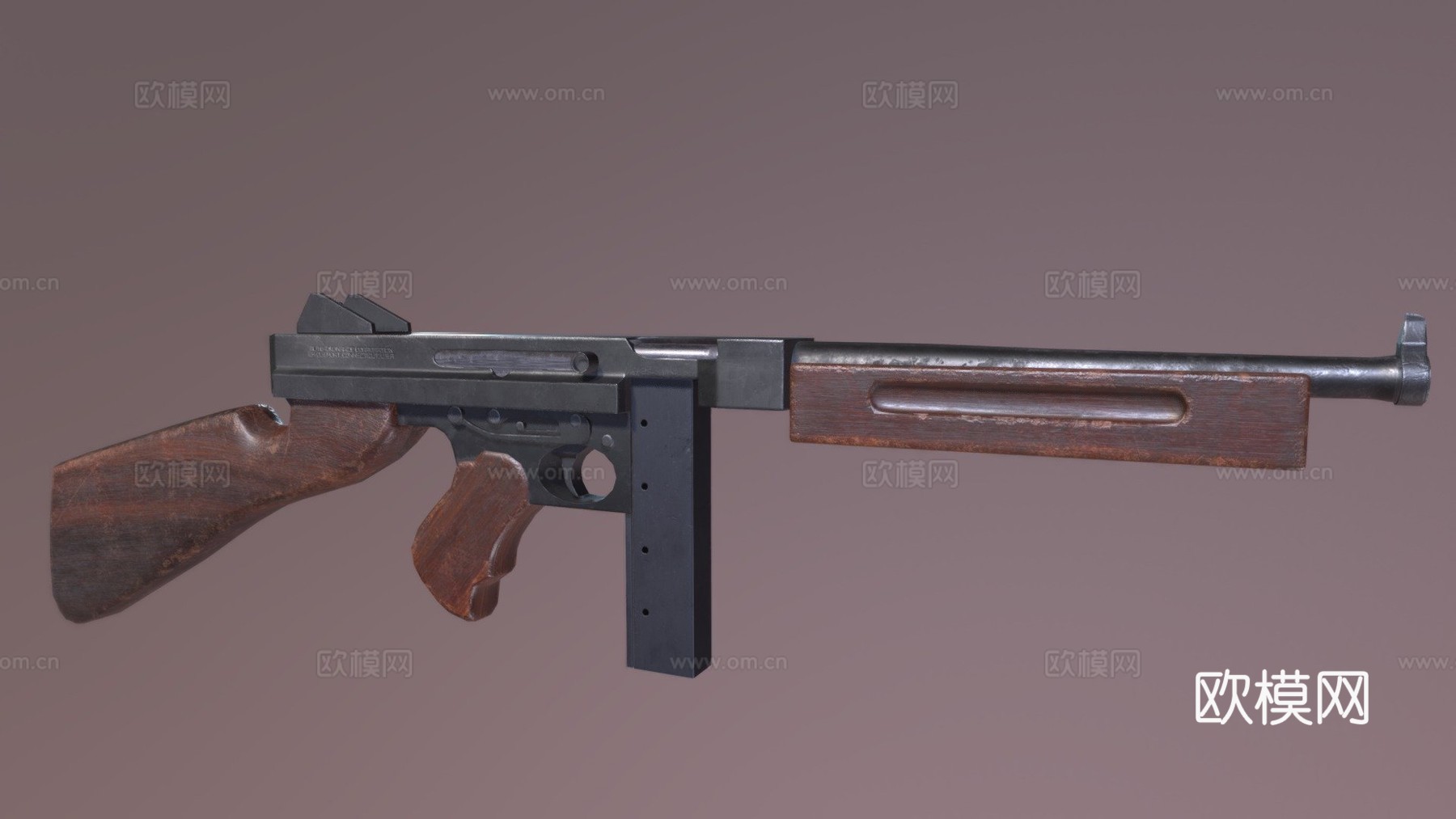 M1A1汤姆逊冲锋枪3d模型