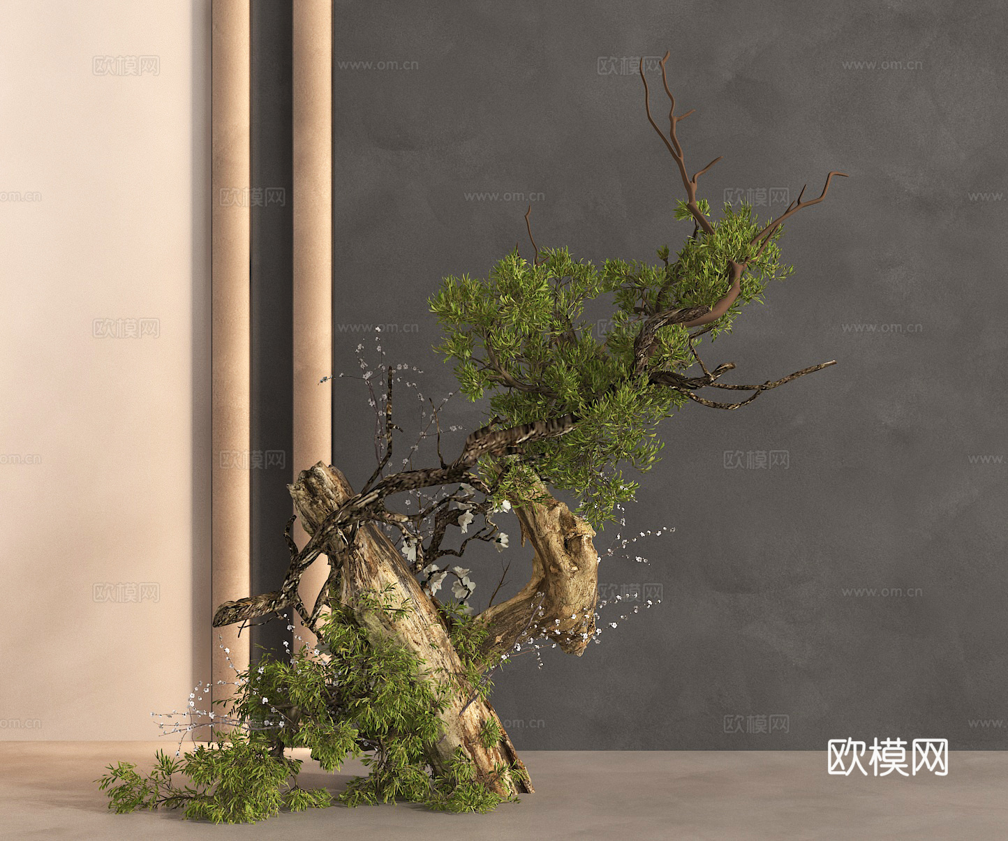植物造景 景观小品 庭院景观3d模型