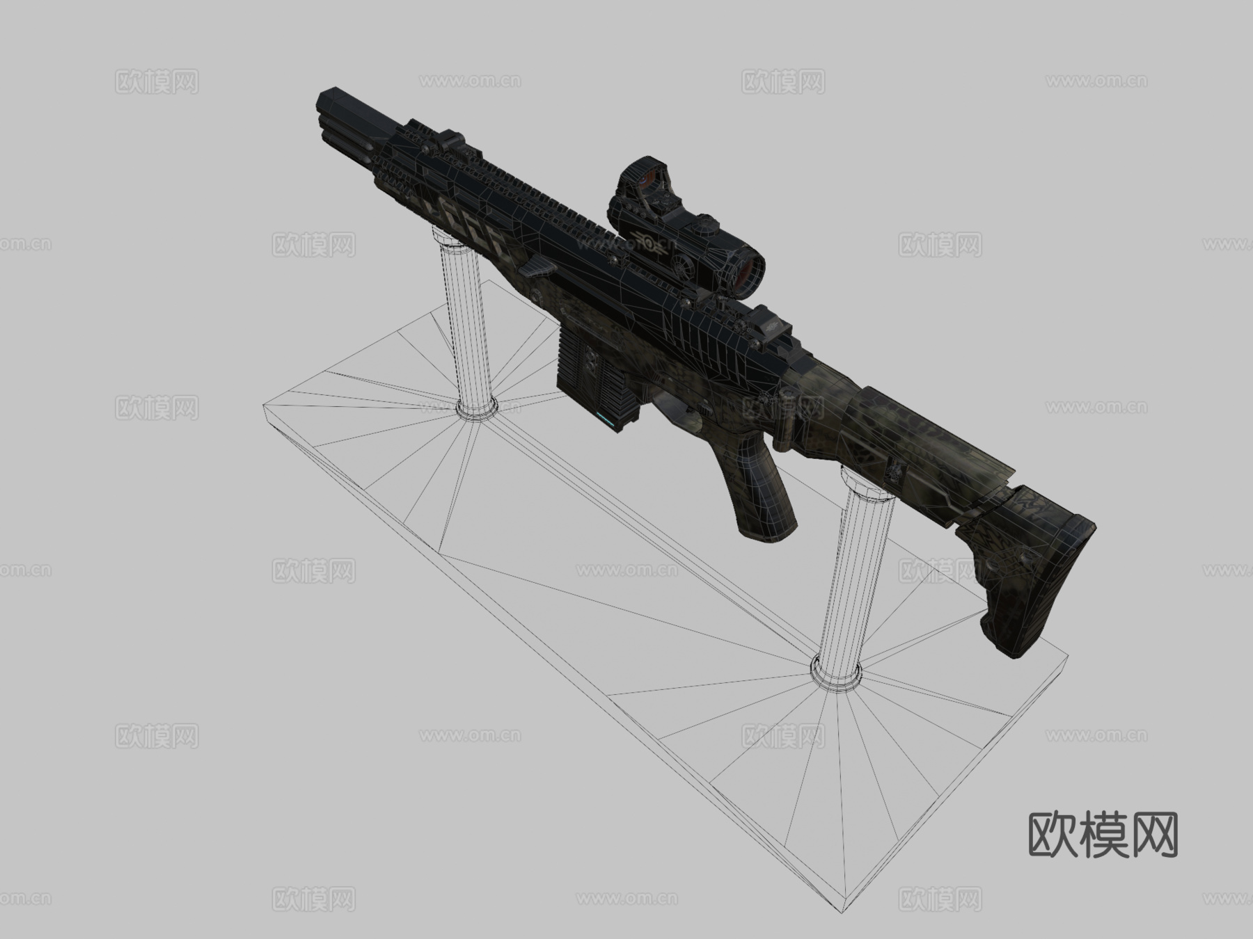 未来模块化步枪3d模型