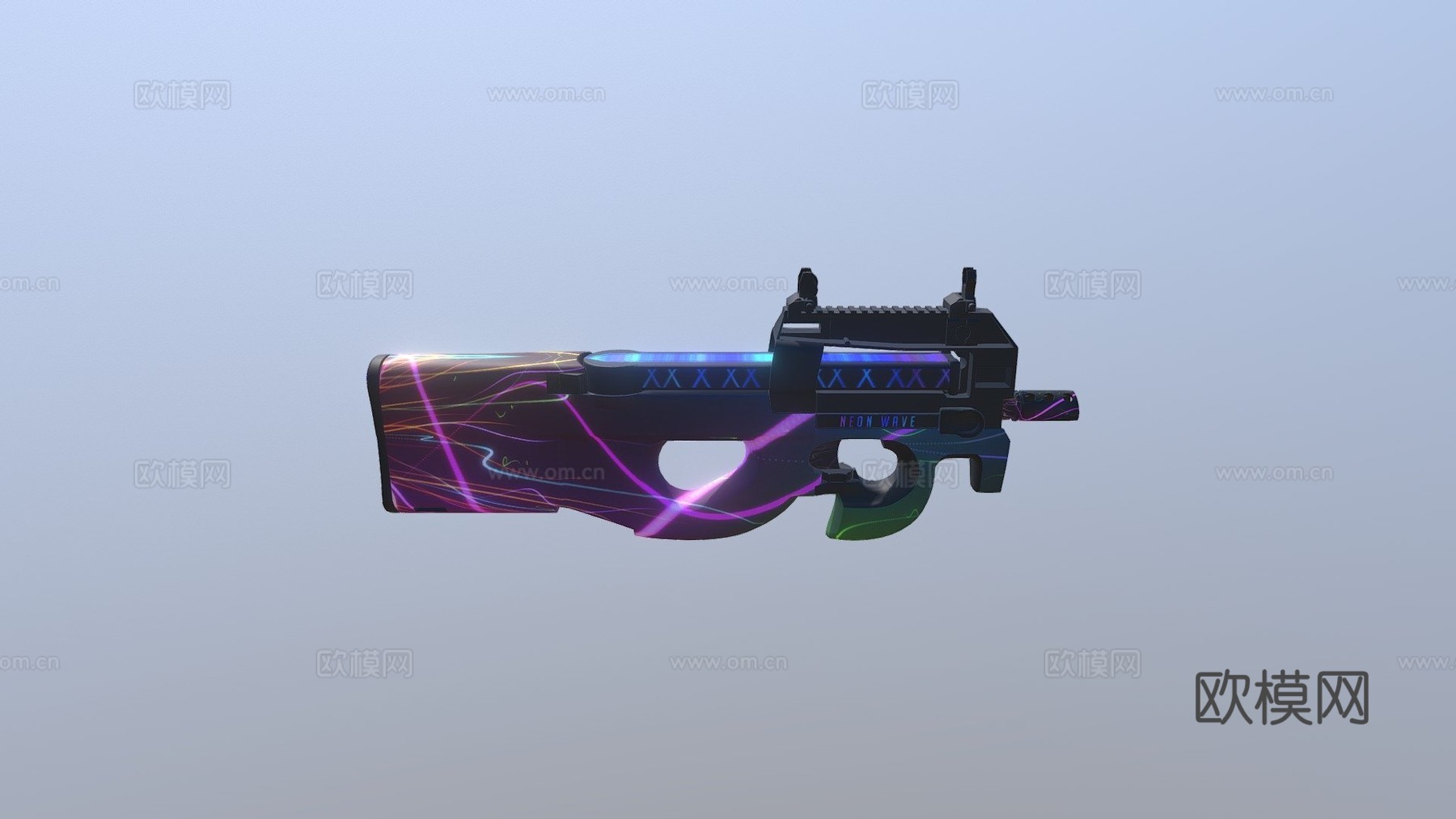 P90-霓虹浪潮3d模型