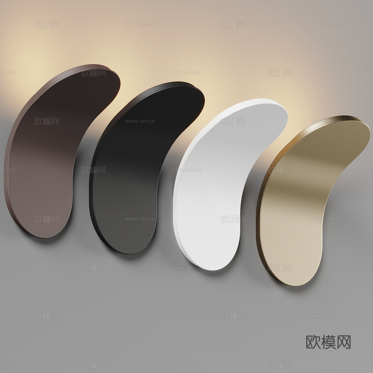 现代极简装饰壁灯3d模型