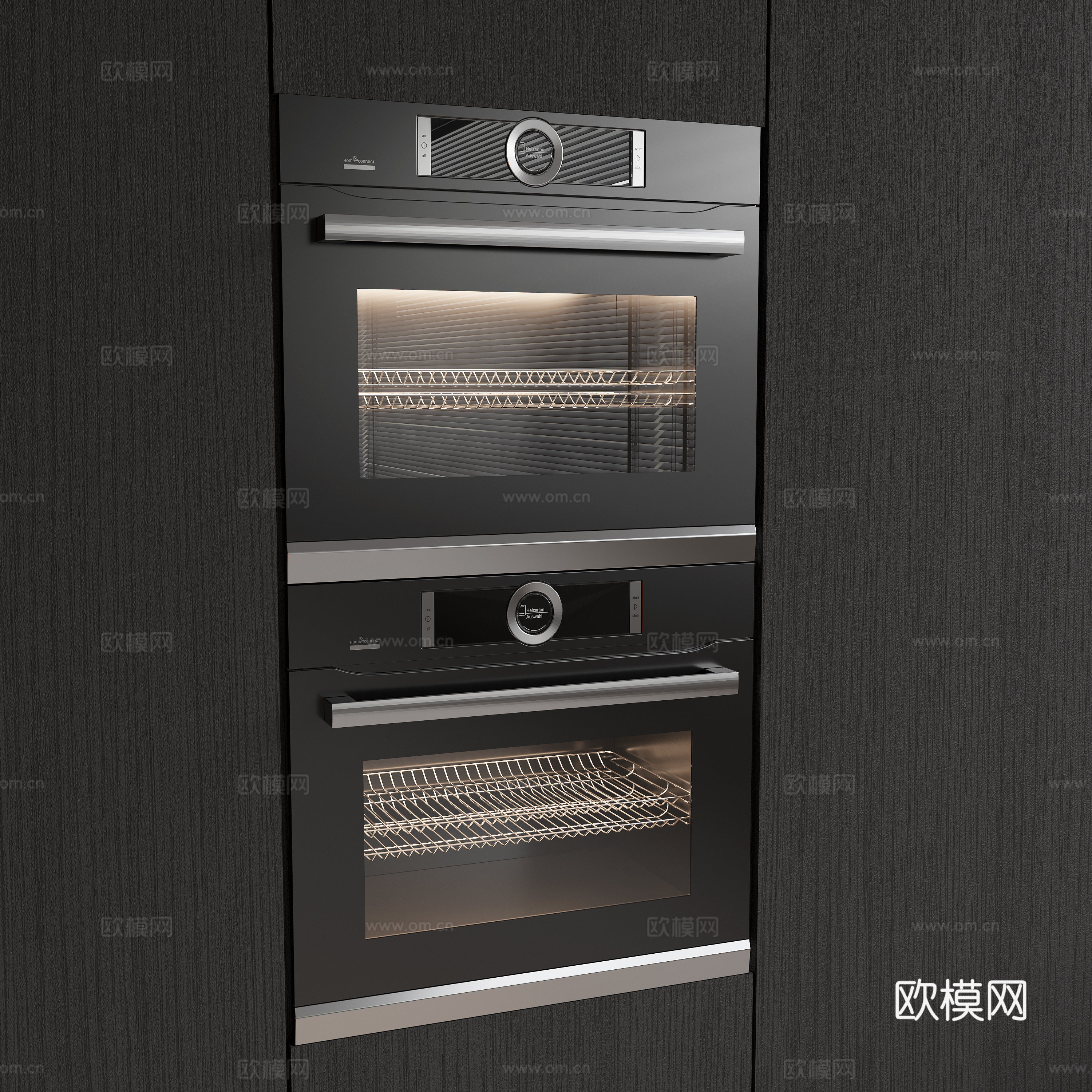 烤箱组合 内嵌式烤箱3d模型