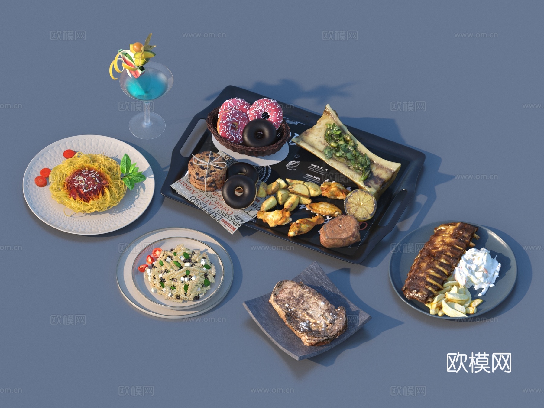 食物 西餐 美食 水果3d模型