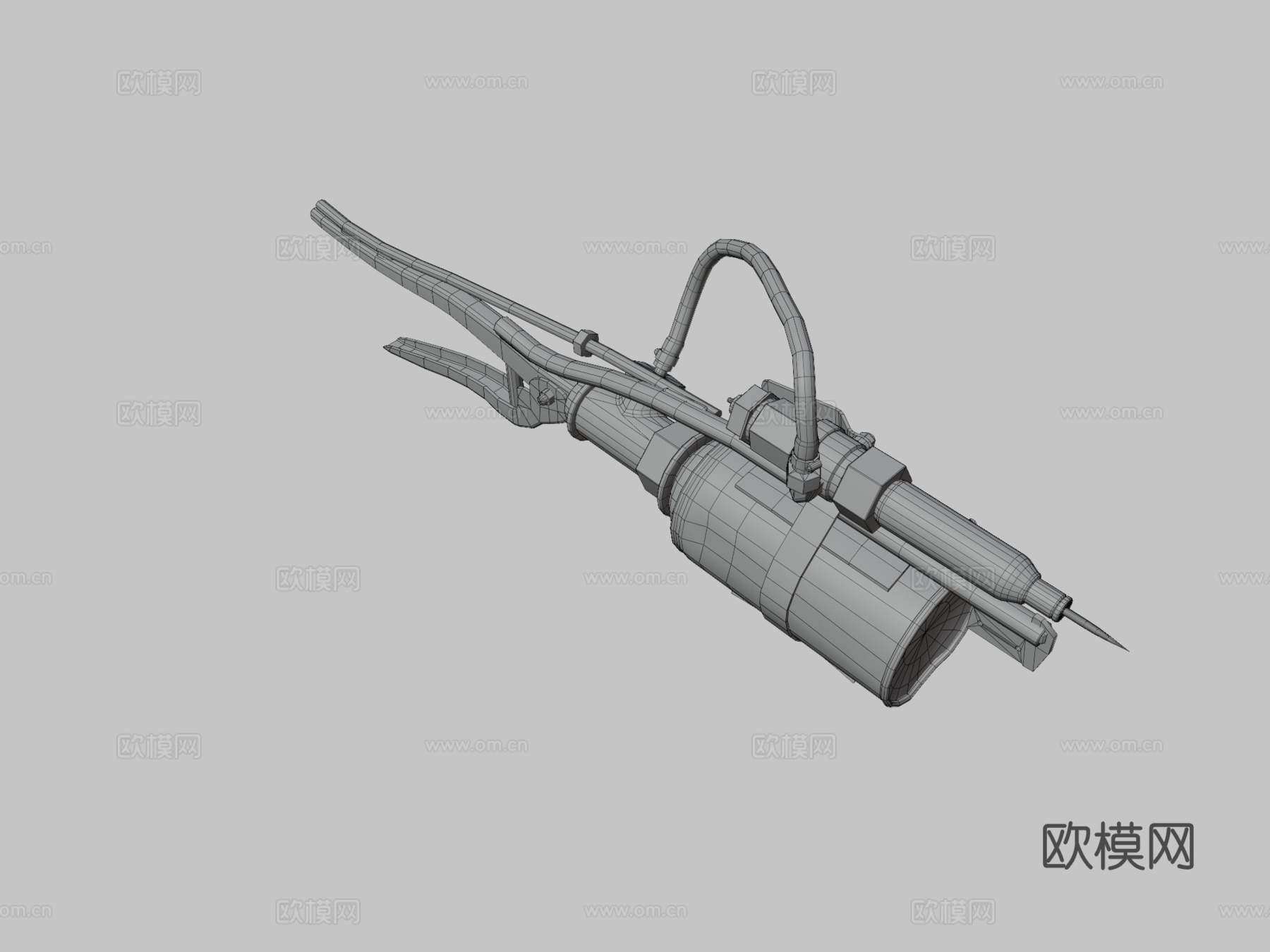 火焰枪基础色3d模型