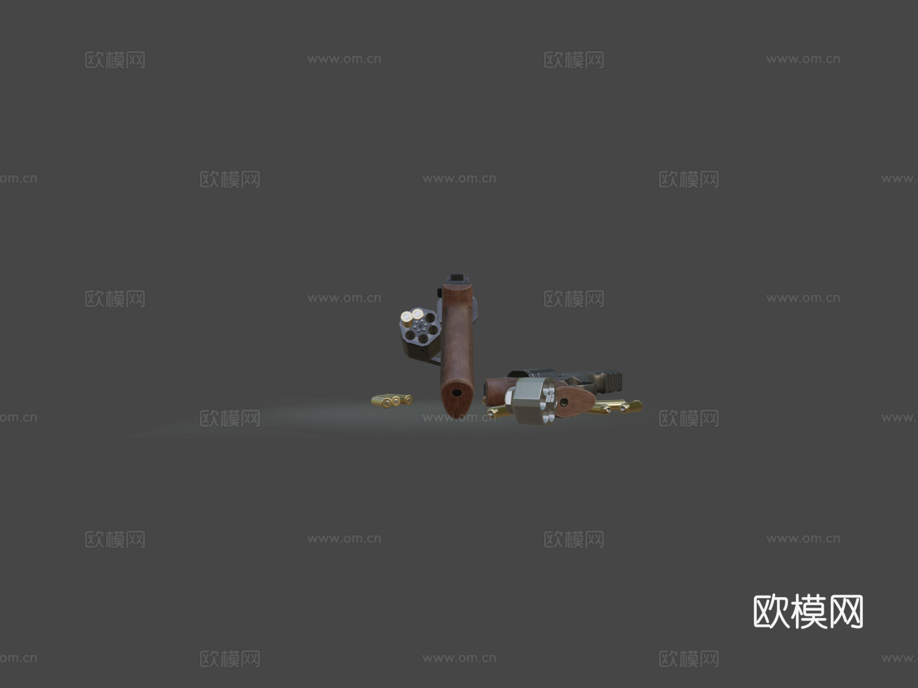 犀牛左轮3d模型
