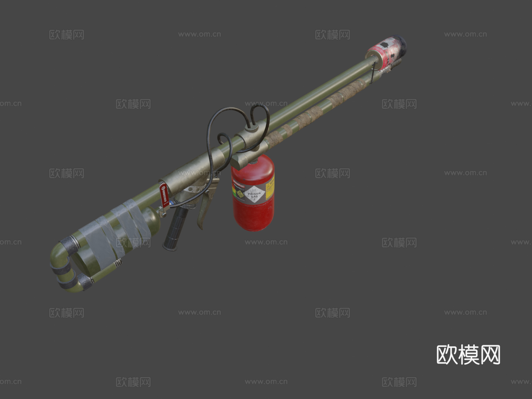 火焰喷射器3d模型