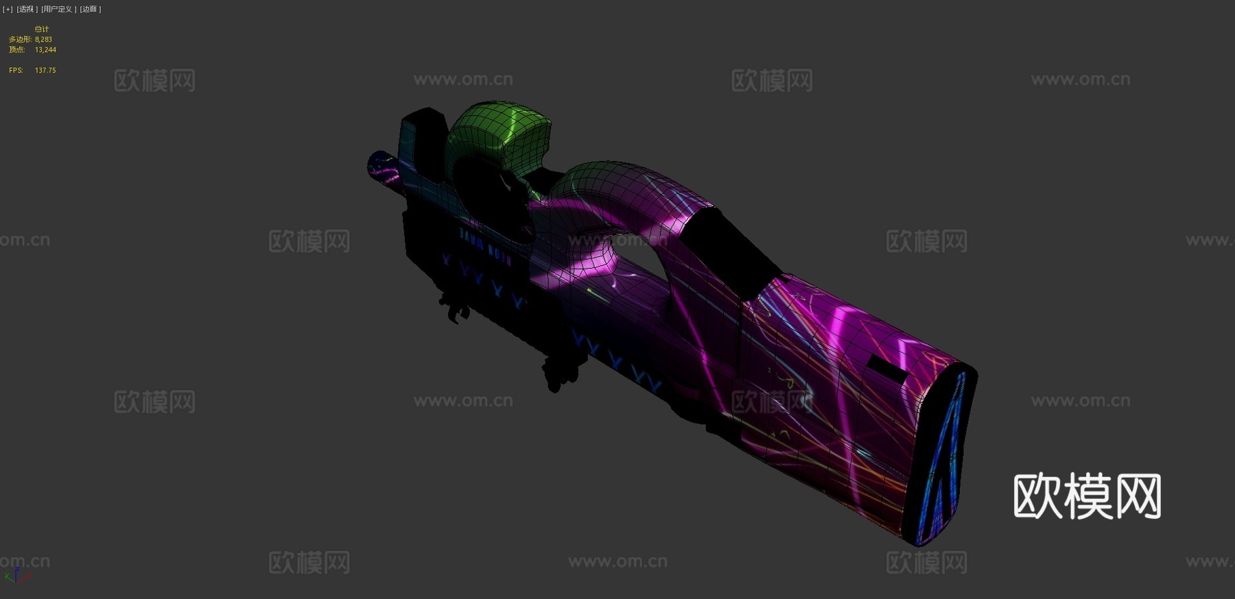 P90-霓虹浪潮3d模型