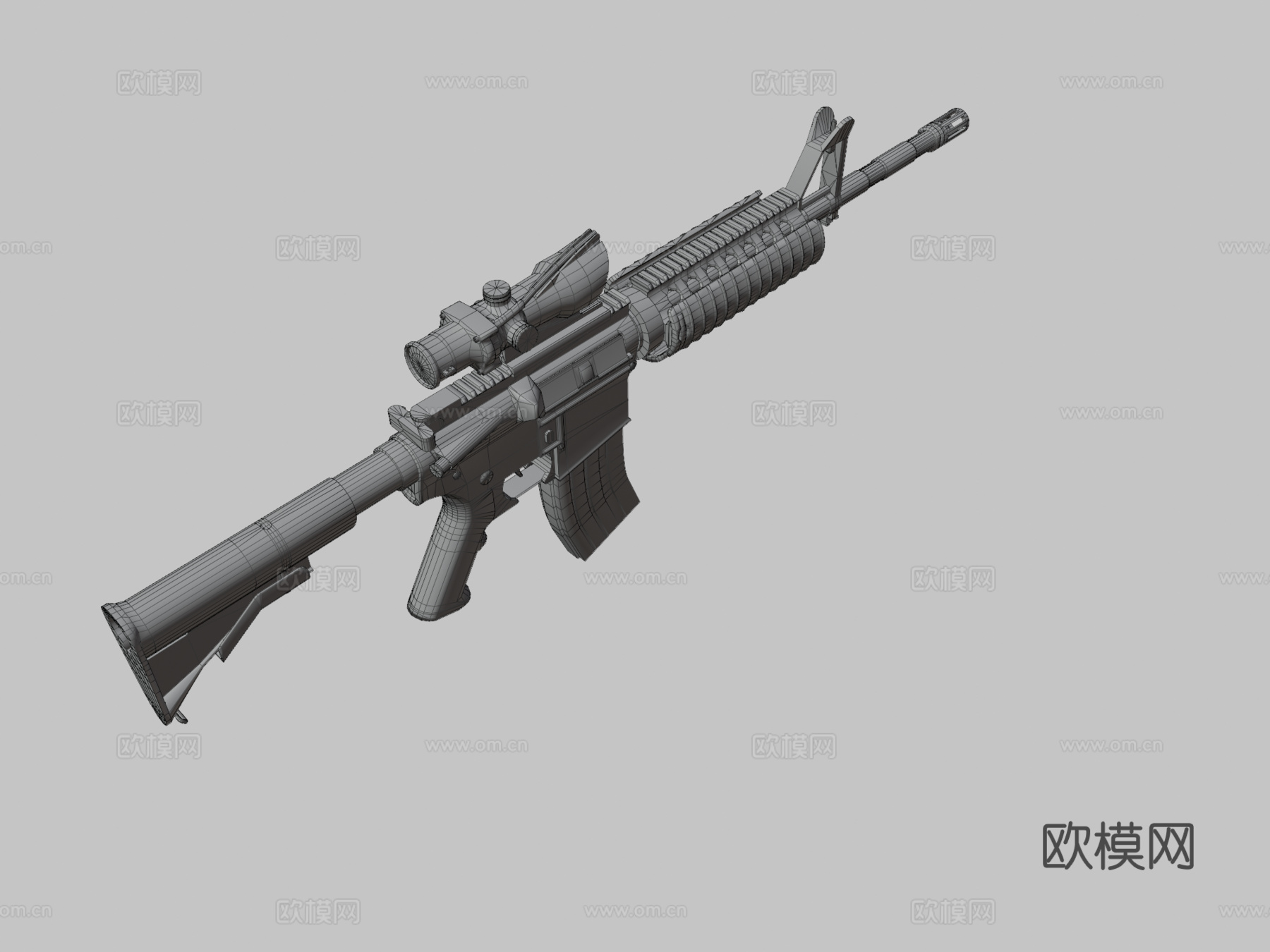 M4A1突击步枪3d模型