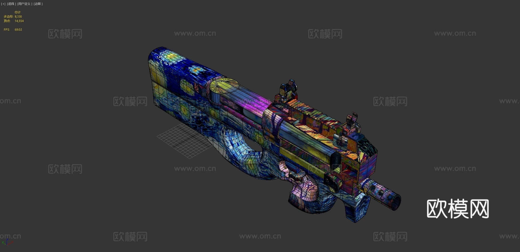 P90-印象派动作3d模型