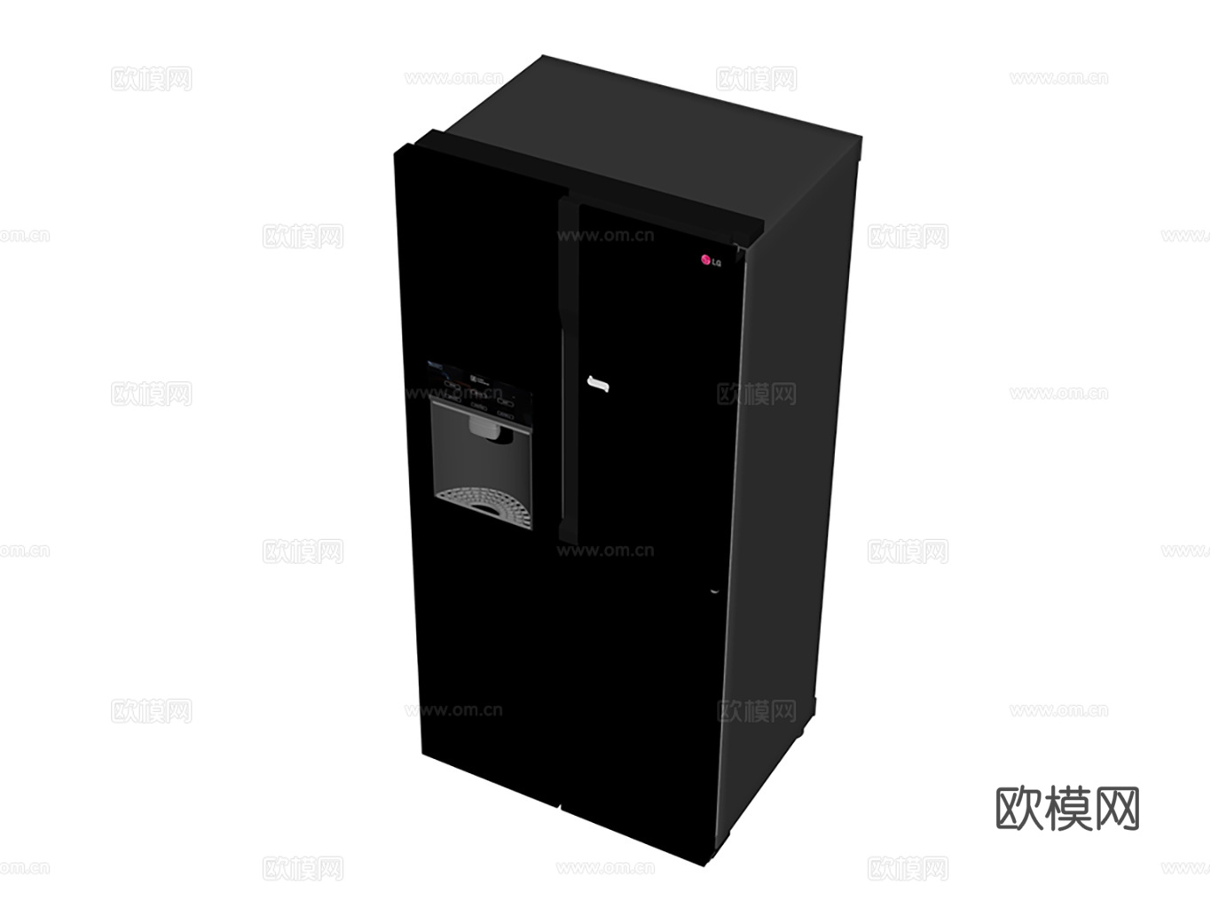 现代简约冰箱 双开门冰箱 大冰箱su模型