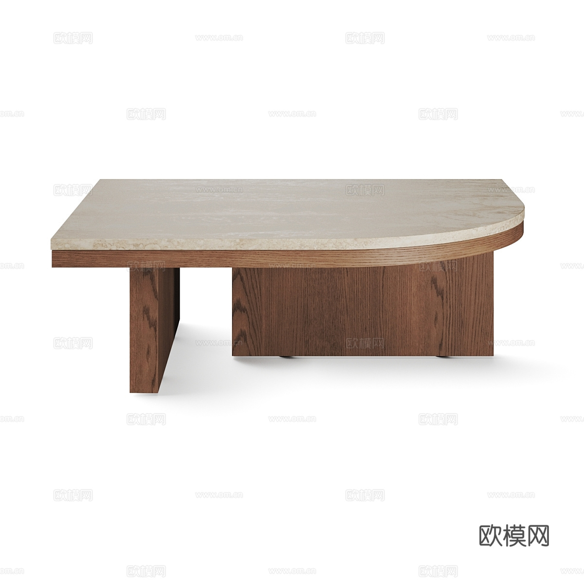 现代意式实木茶几3d模型