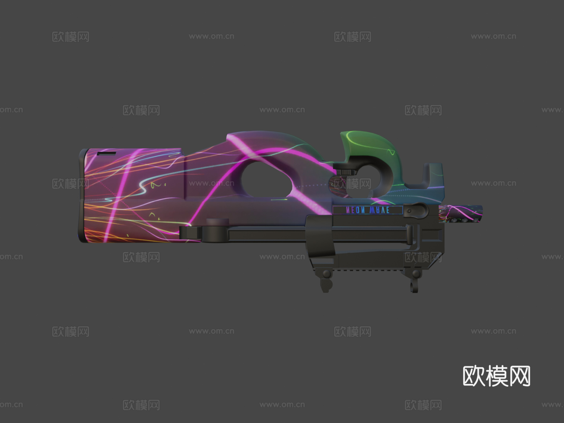 P90-霓虹浪潮3d模型