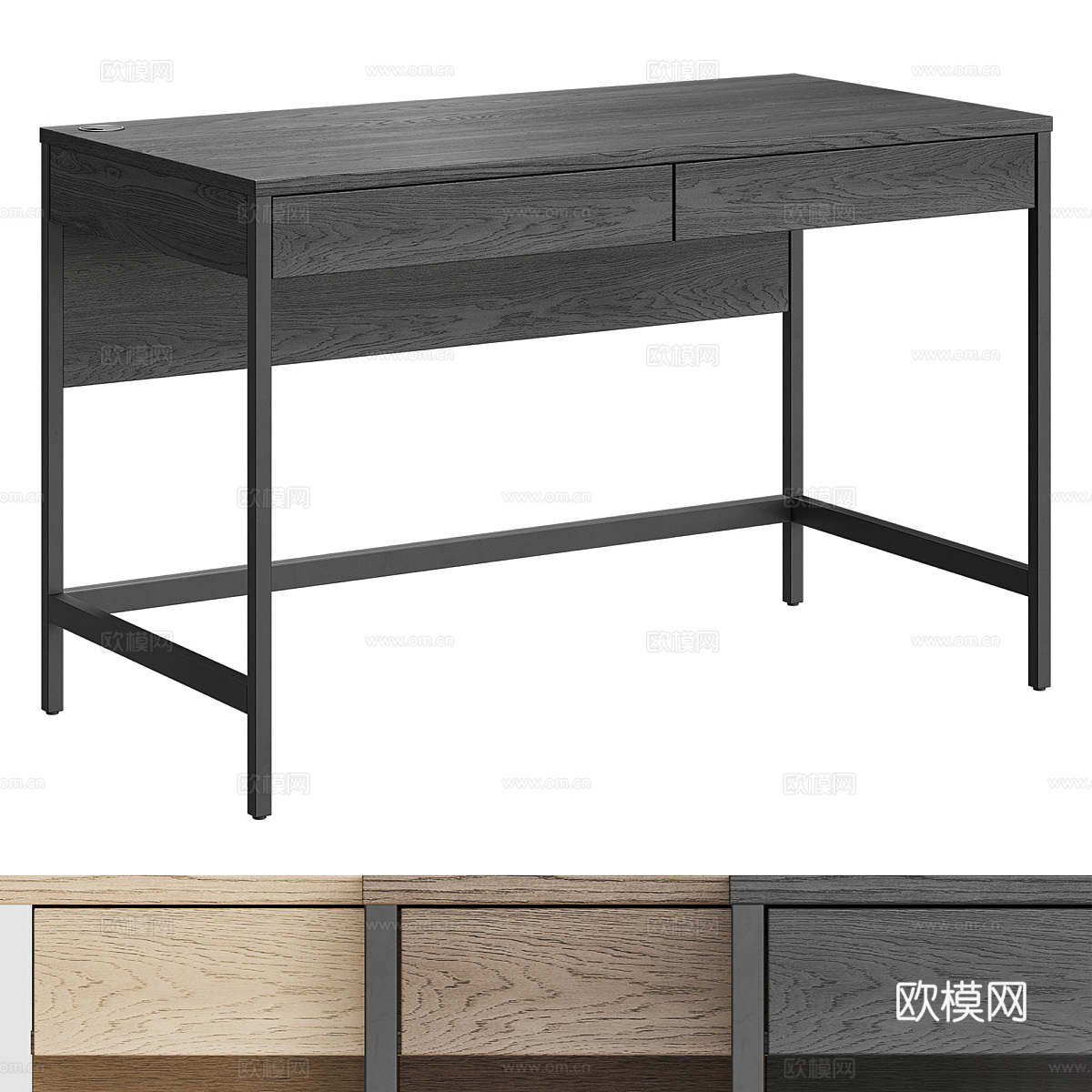 现代意式极简书桌3d模型