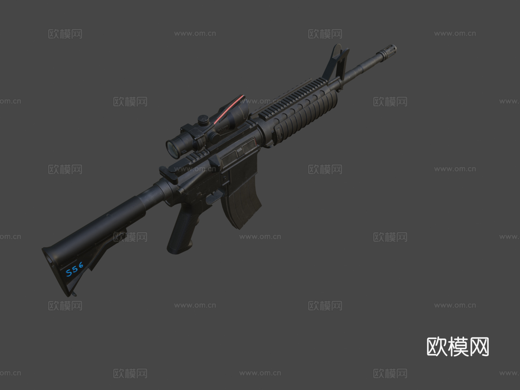 M4A1突击步枪3d模型