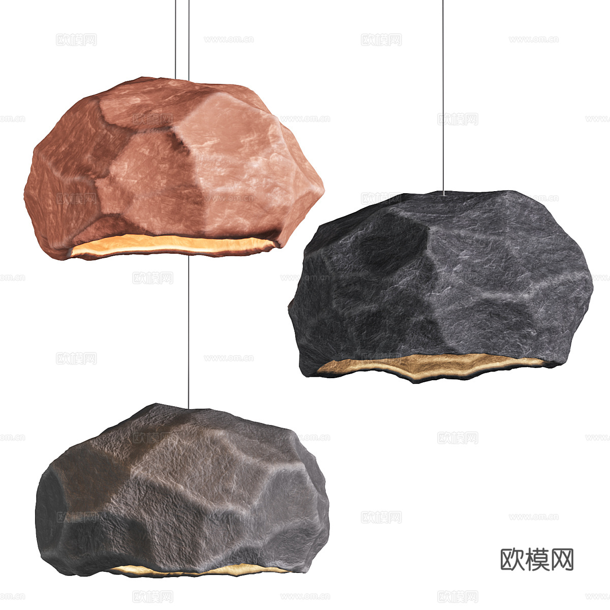 新中式侘寂装饰吊灯3d模型