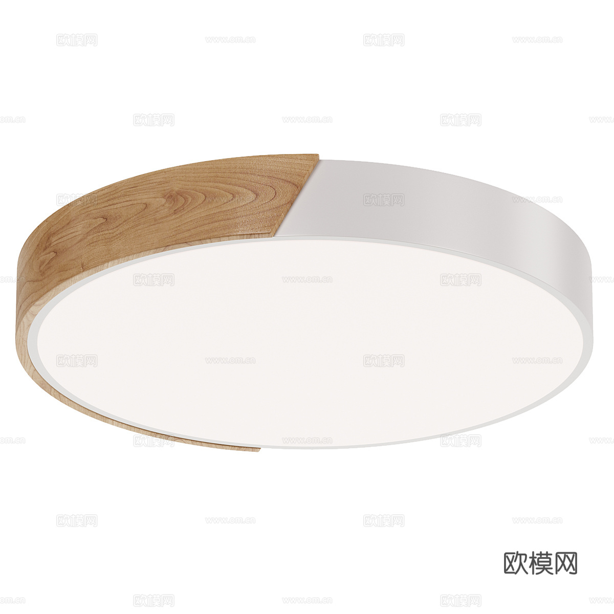 现代北欧木质吸顶灯3d模型