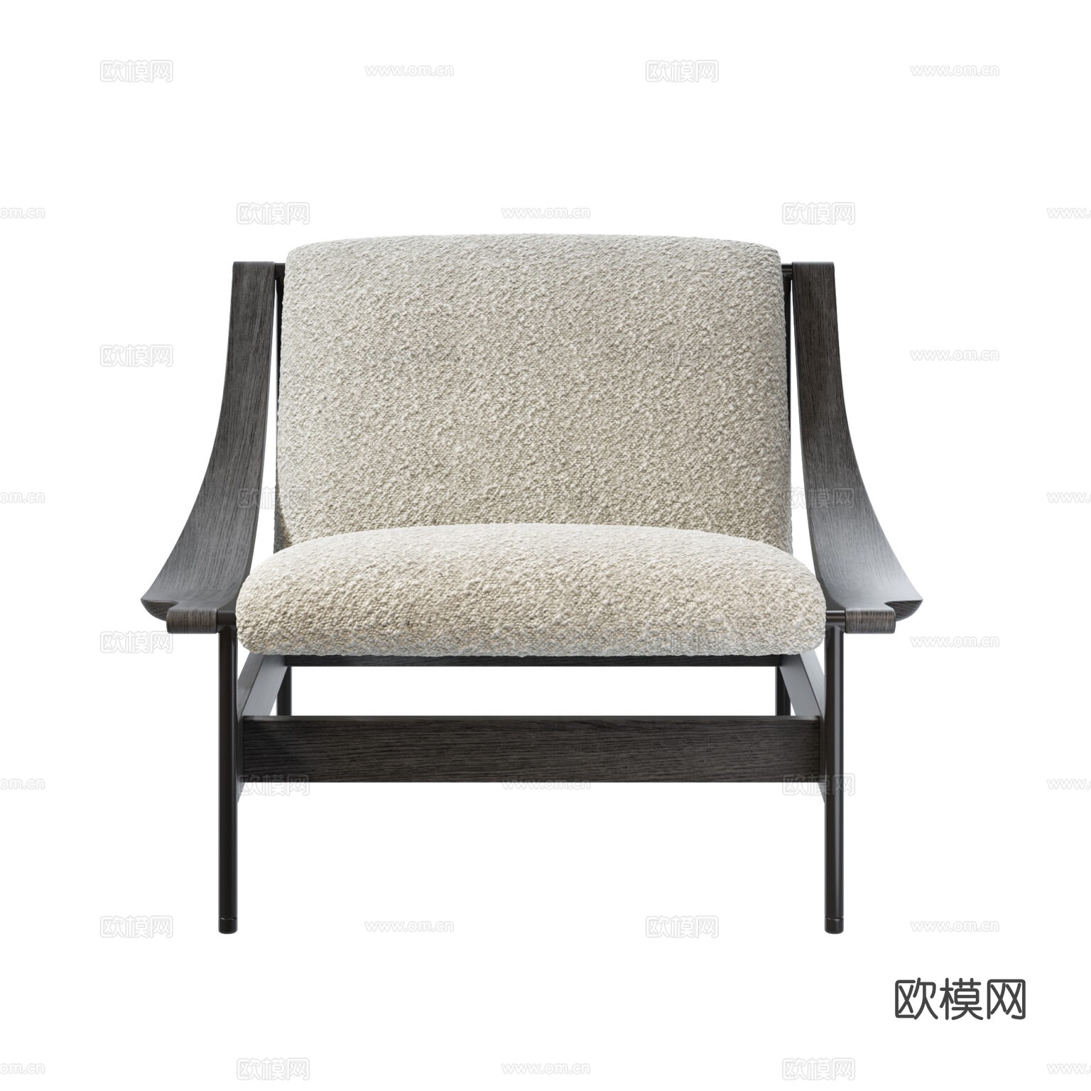 Molteni&amp;C 意式极简休闲椅 中古风休闲椅 布艺休闲椅3d模型
