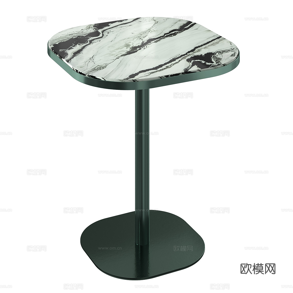 现代轻奢大理石金属边几3d模型