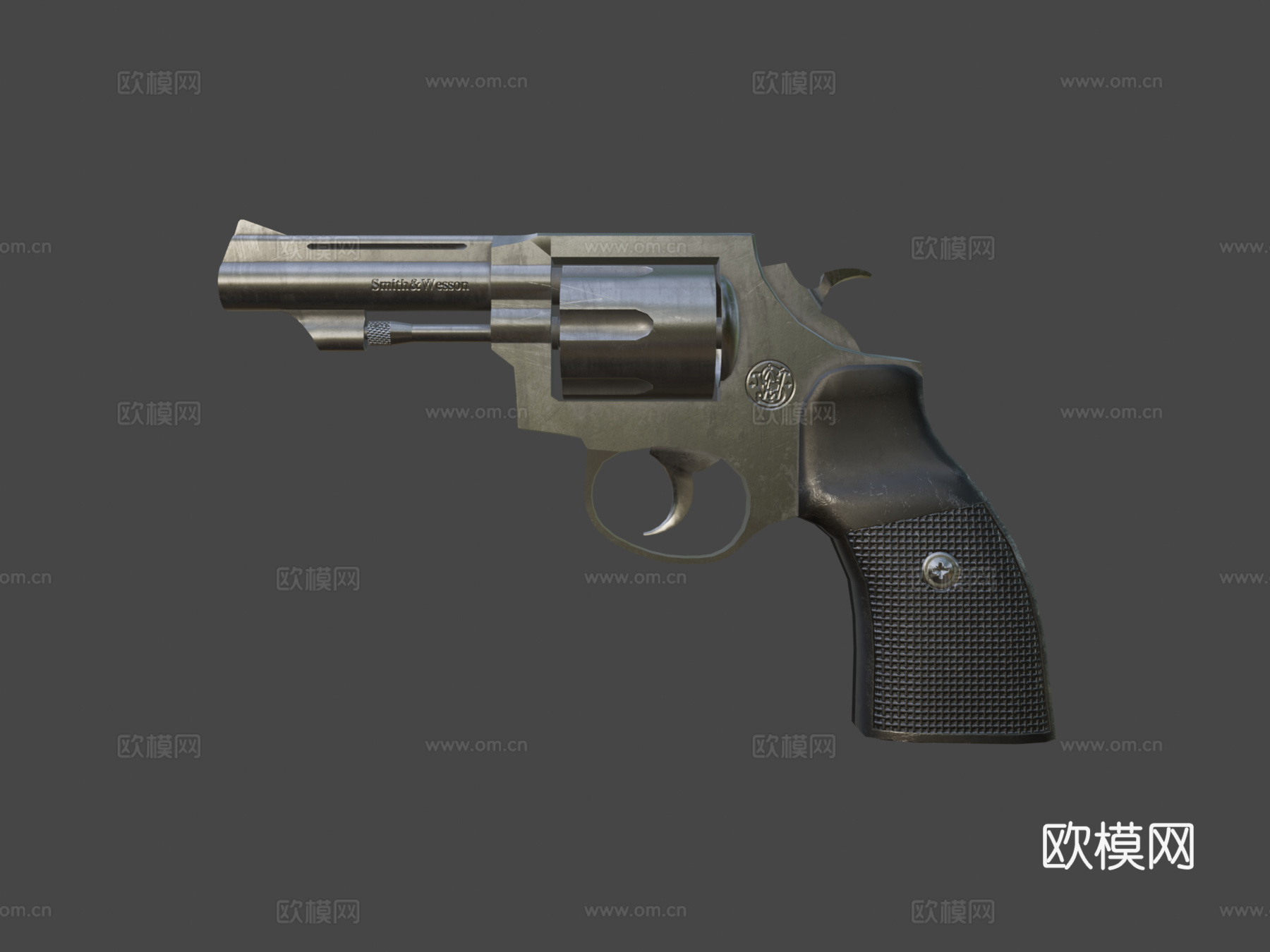 史密斯威森左轮手枪1914型3d模型