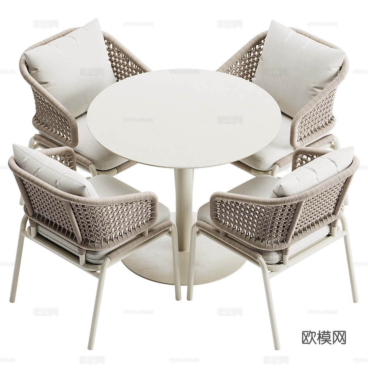 新中式休闲桌椅3d模型