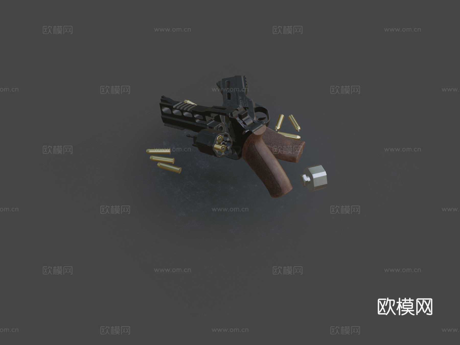 犀牛左轮3d模型