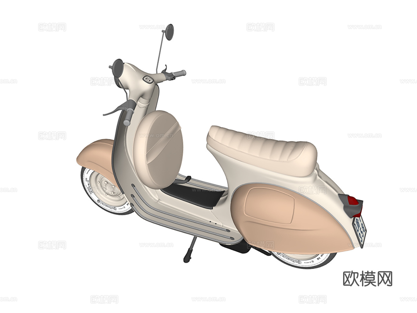 现代简约电瓶车 小电驴 摩托车 电动车su模型