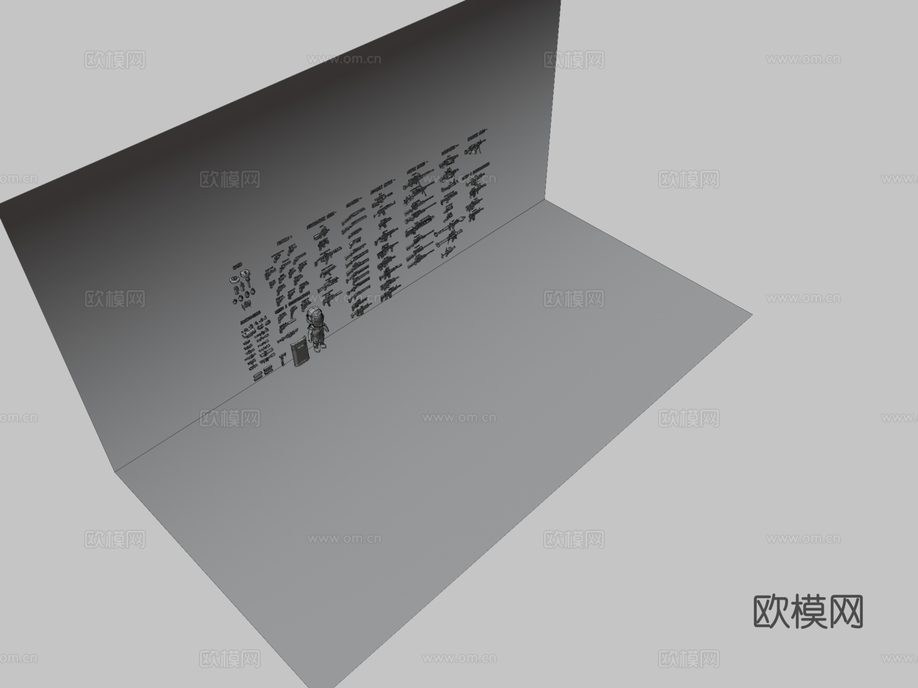 资产武器现代3d模型