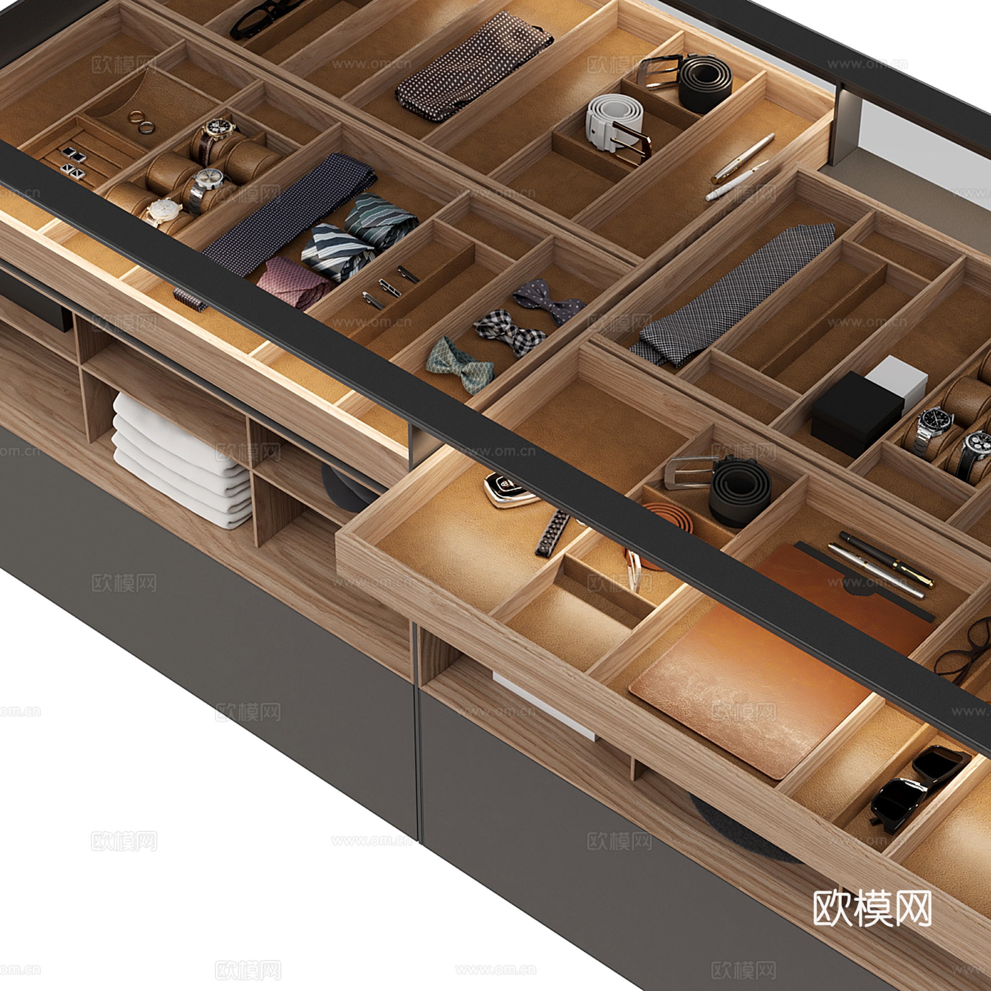 现代首饰柜 首饰盒su模型
