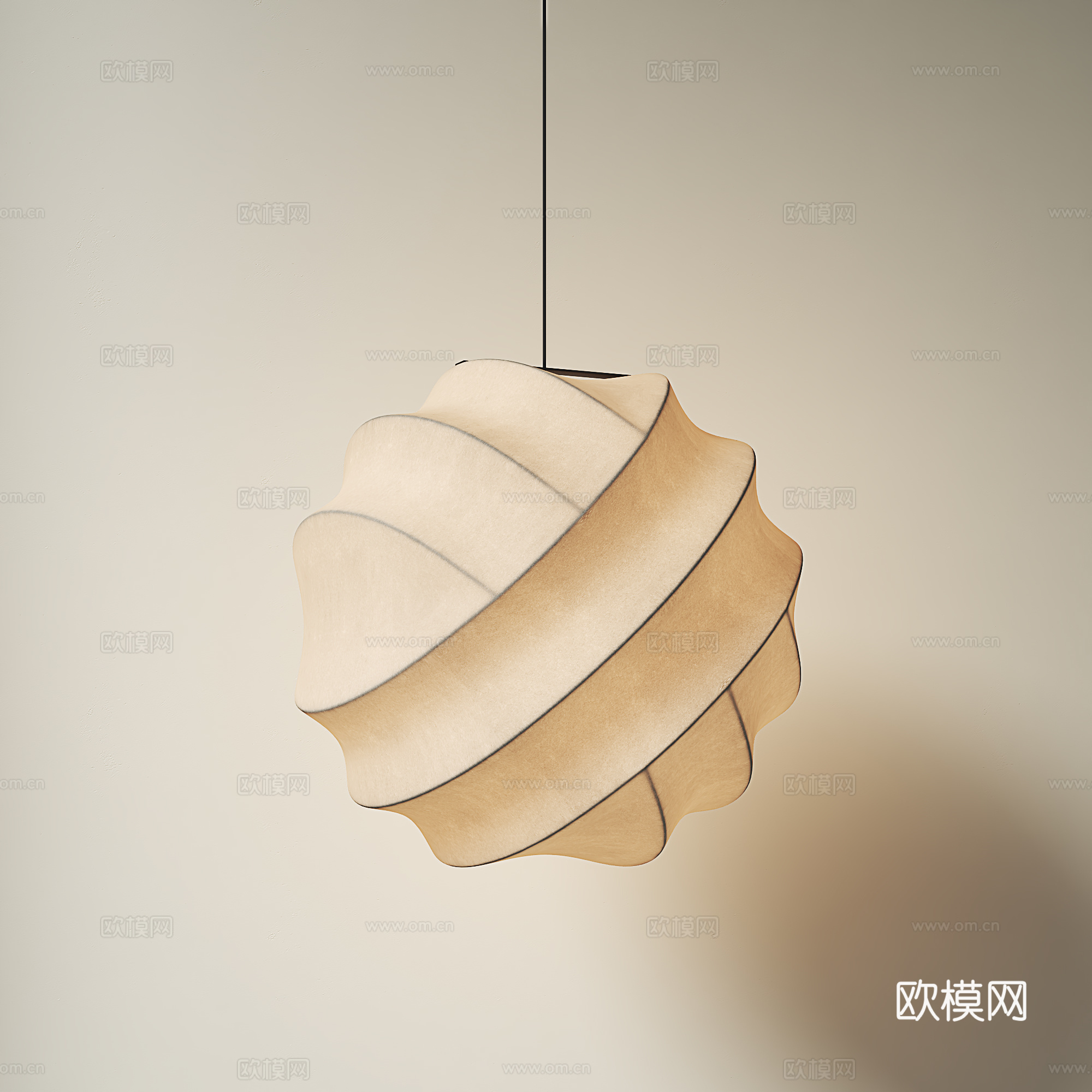 侘寂风吊灯 日式吊灯 民宿装饰吊灯 极简餐厅吊灯3d模型