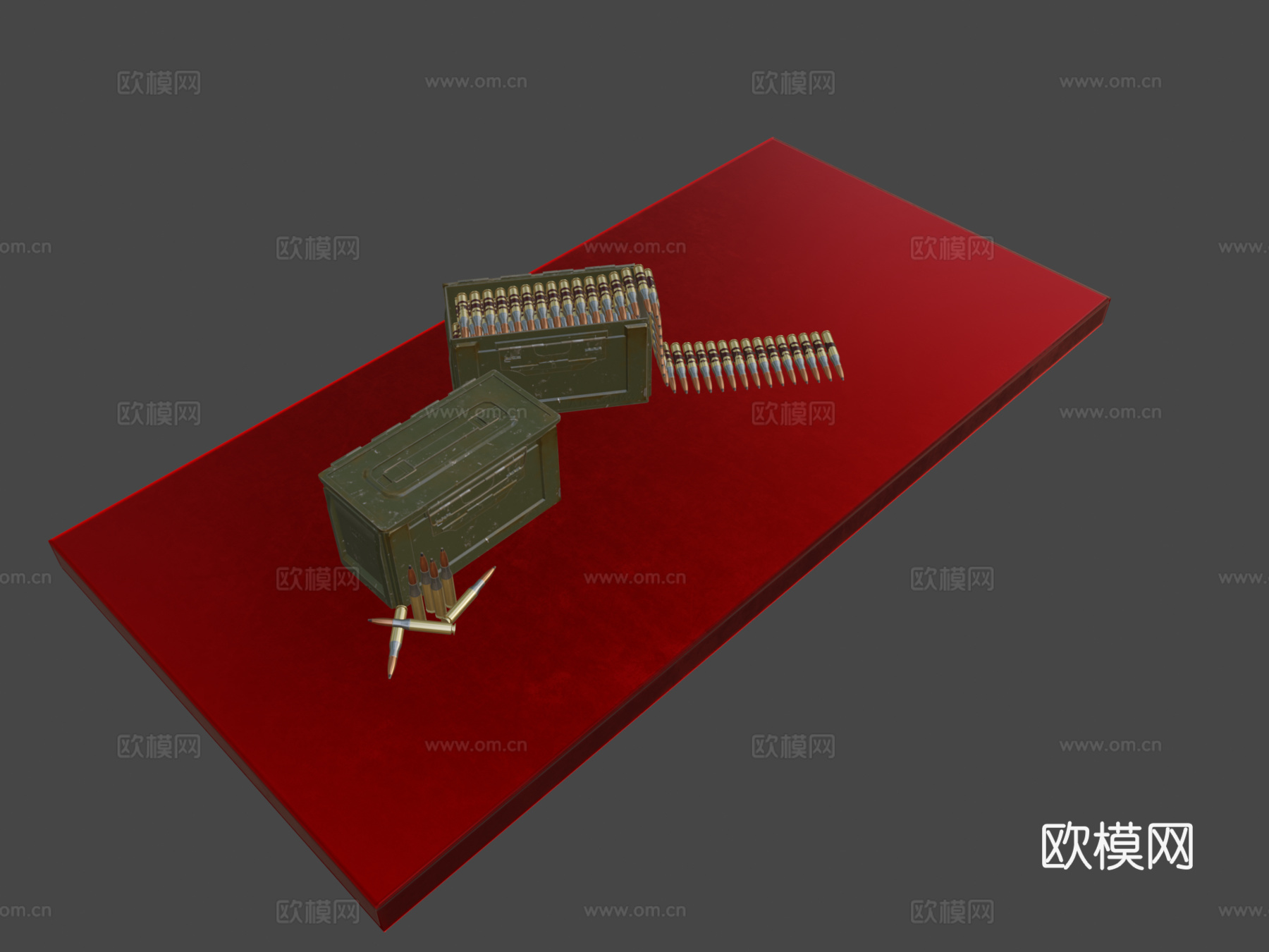 二战美军弹药箱3d模型