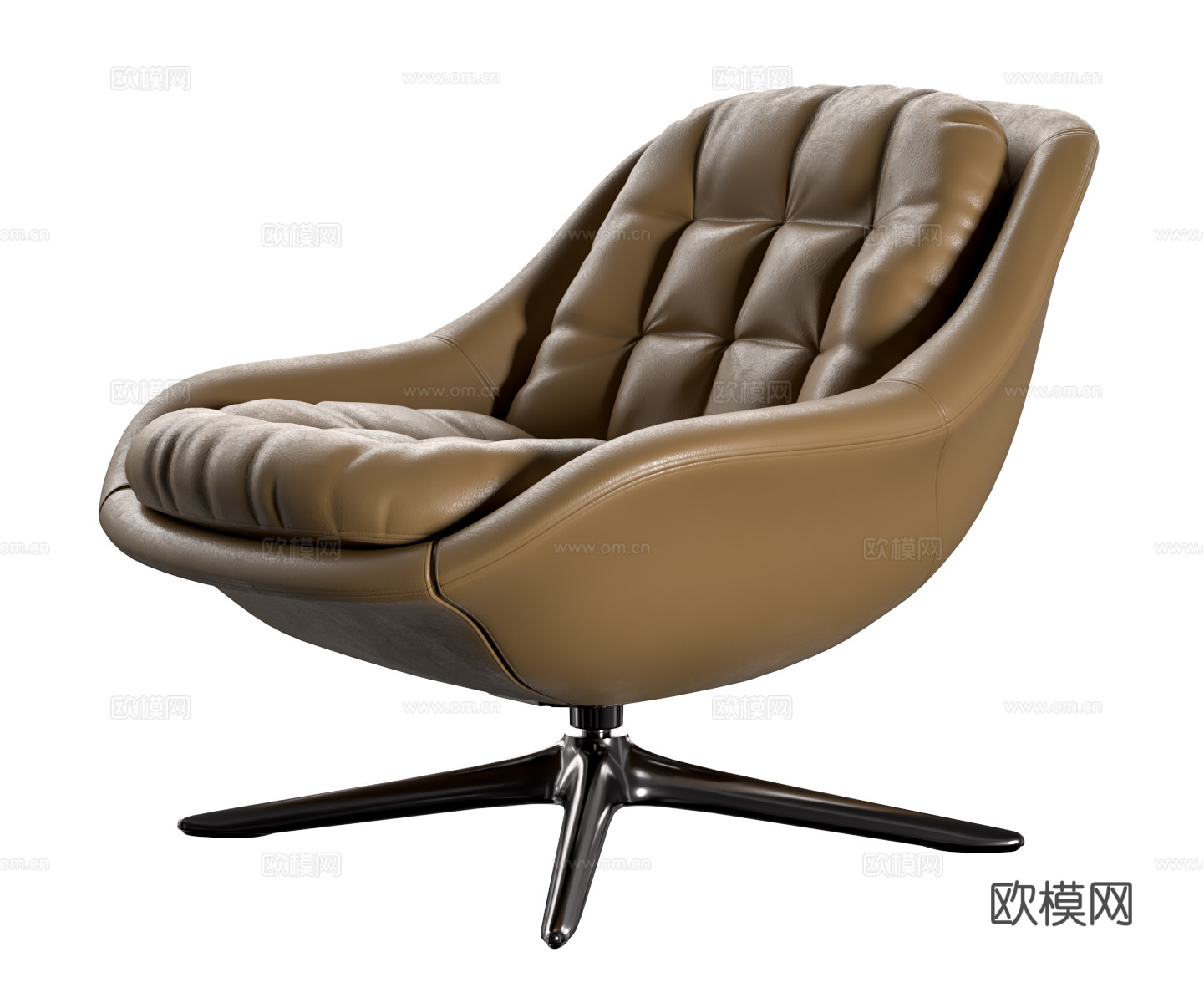 Minotti Kendall沙发椅 皮革沙发椅 脚踏su模型