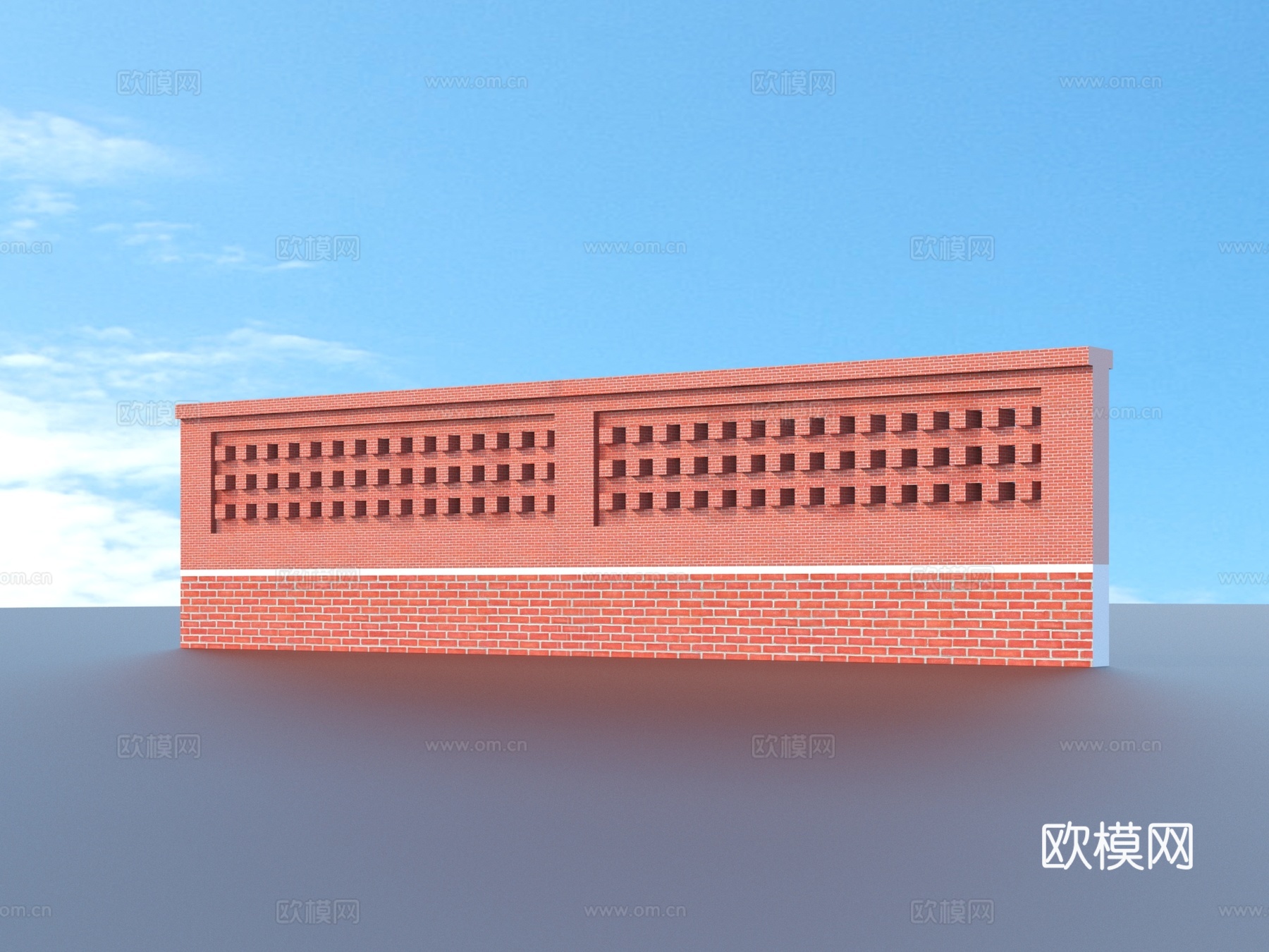 砖墙 红砖墙 立体砖墙3d模型