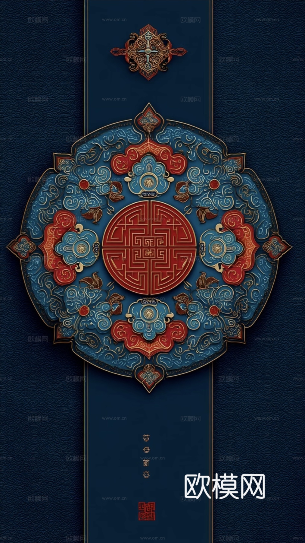 新中式装饰挂画贴图