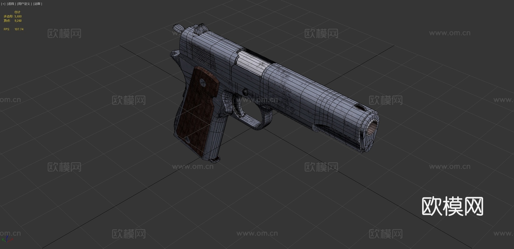 M1911 A1手枪完成品3d模型