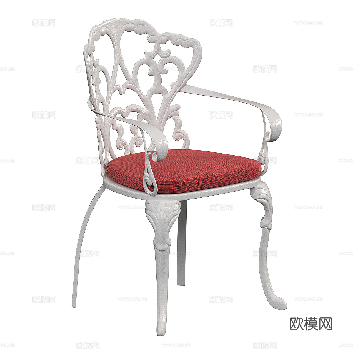 法式铁艺椅子3d模型