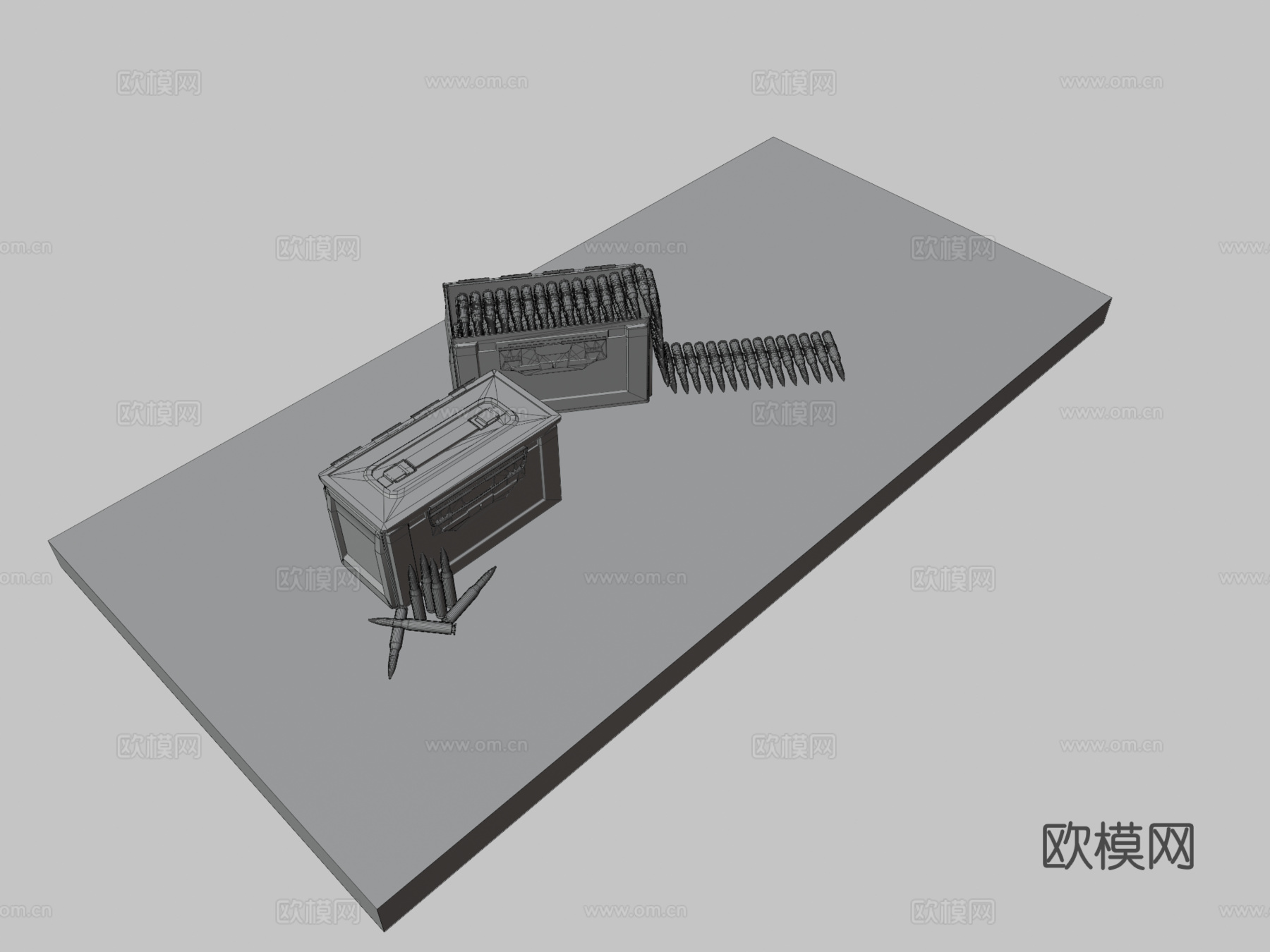 二战美军弹药箱3d模型