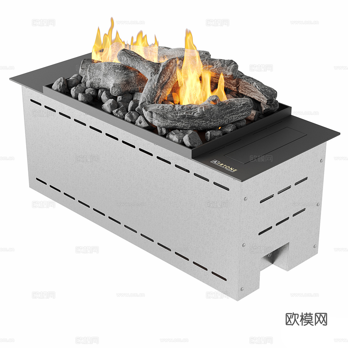 现代意式极简自动生物壁炉3d模型
