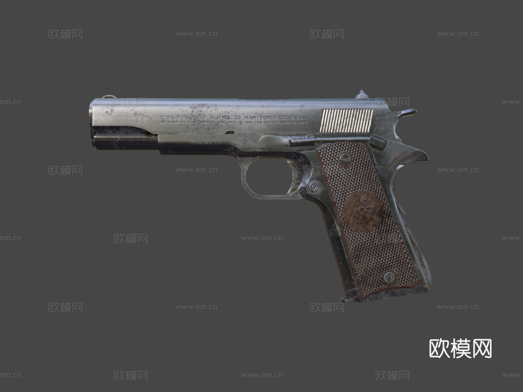 M1911 A1手枪完成品3d模型