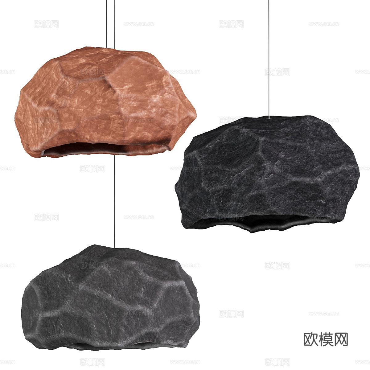 新中式侘寂装饰吊灯3d模型