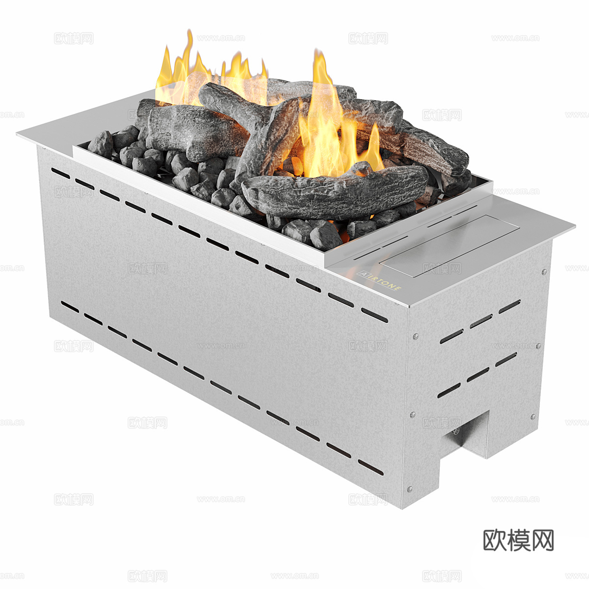 现代意式极简自动生物壁炉3d模型