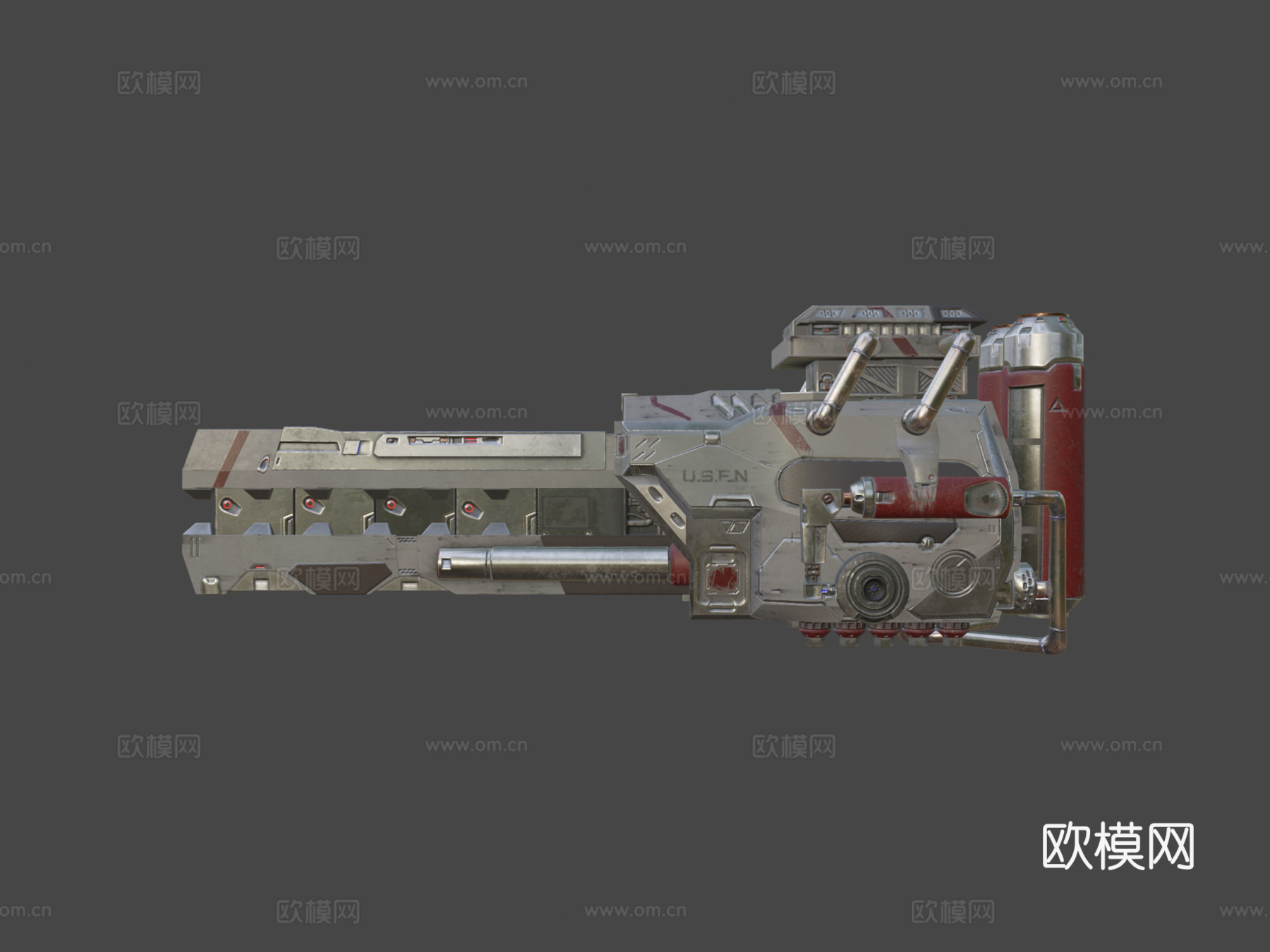 重型爆破枪-读数器-第一次接触3d模型
