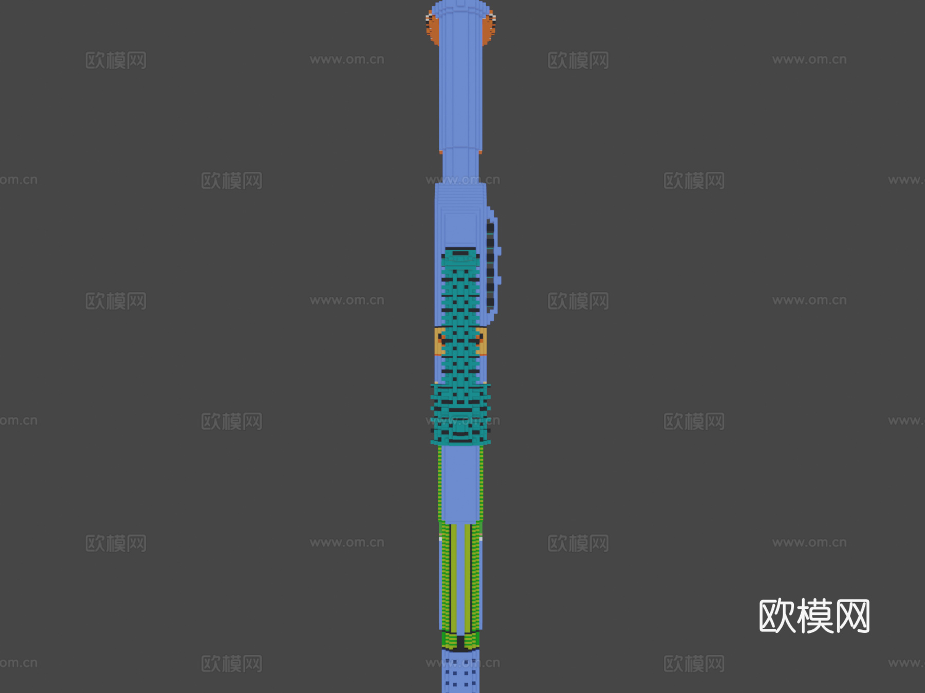 体素雷明顿870-复古(立方体64X)3d模型