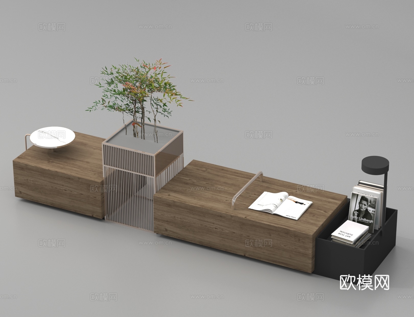 景观座椅 户外座椅 公园座椅 长条凳 公共座椅3d模型