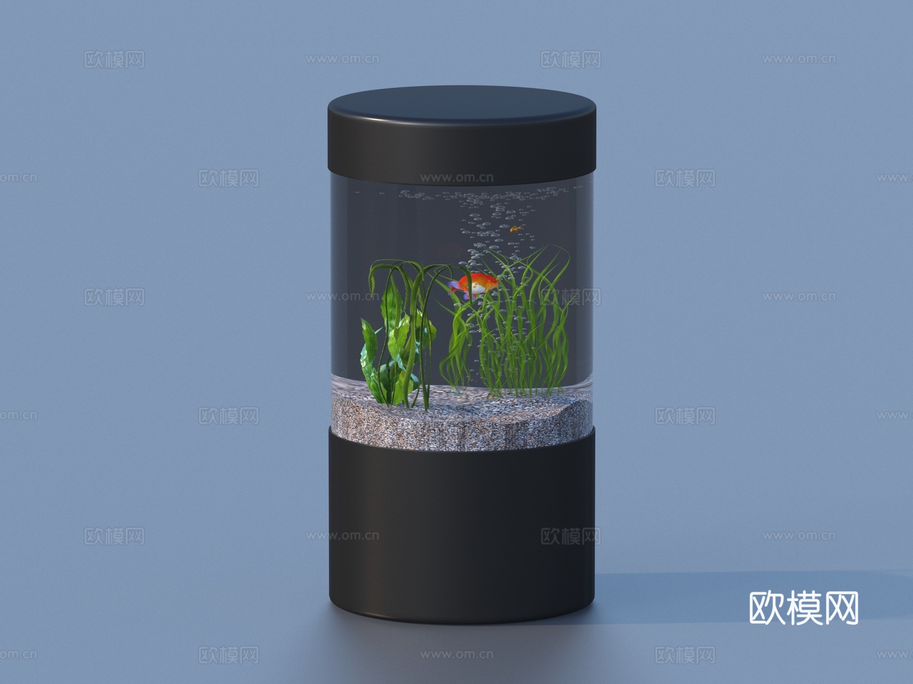 鱼缸水族箱3d模型